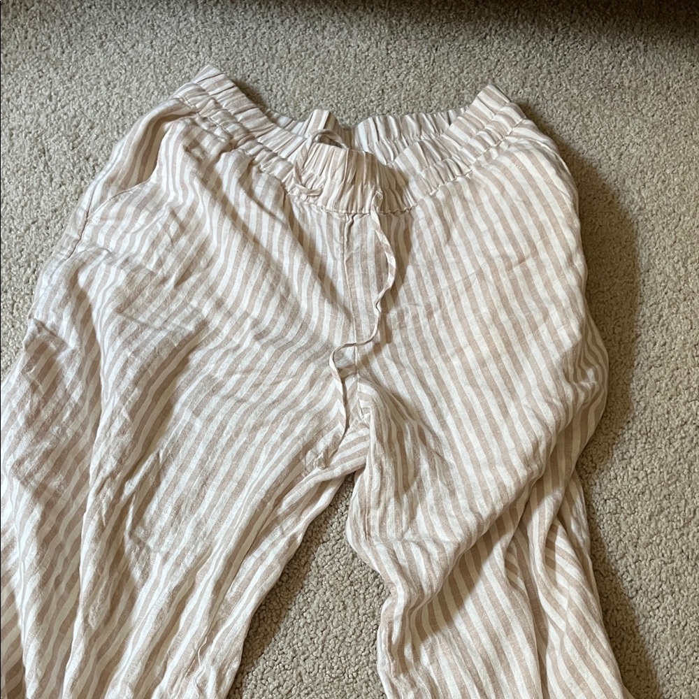 A New Day Beige and White Striped Pants